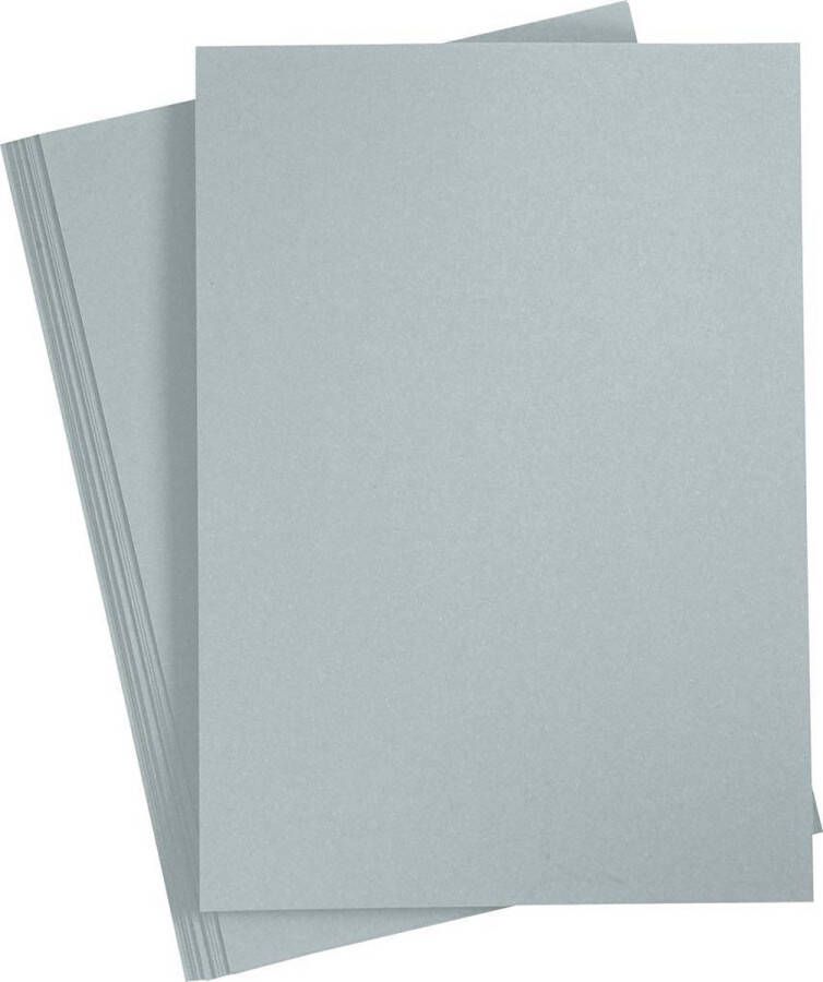 PacklinQ Gekleurd Karton A4 210x297 mm 220 gr grijs 10stuk 1 doos Knutselpapier Knutselkarton
