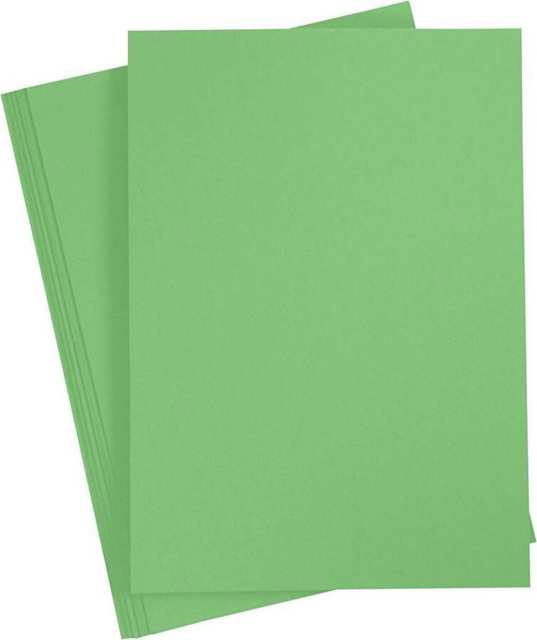 PacklinQ Gekleurd Karton. gras groen. A4. 210x297 mm. 180 gr. 20 vel 1 doos