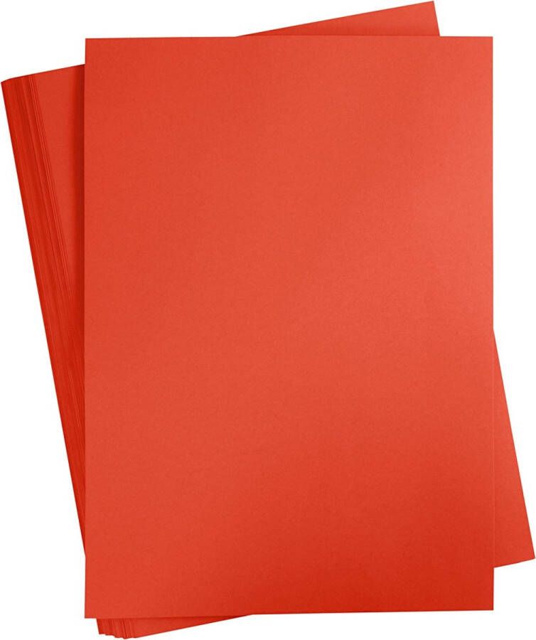 PacklinQ Gekleurd Karton. rood. A2. 420x600 mm. 180 gr. 100 vel 1 doos