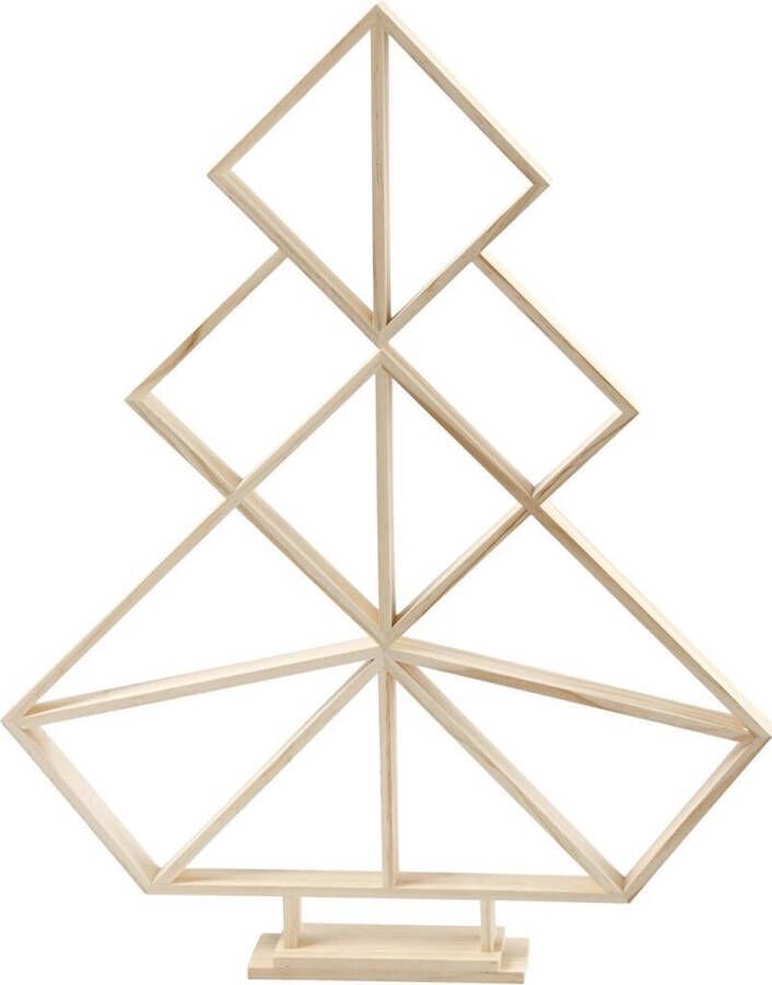 PacklinQ Geometrische kerstboom van hout H: 60 cm B: 47 cm 1 stuk