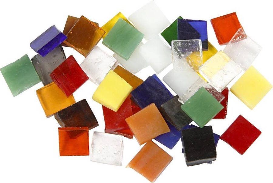 PacklinQ Glas mozaiek tegels. afm 10x10 mm. dikte 3 mm. 454 gr 1 doos