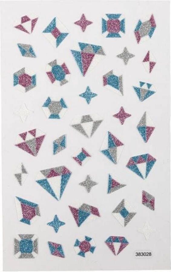 PacklinQ Glitter stickers. diamanten. 10x16 cm. 1 vel