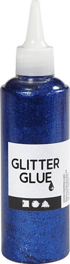 PacklinQ Glitterlijm. donkerblauw. 118 ml 1 fles