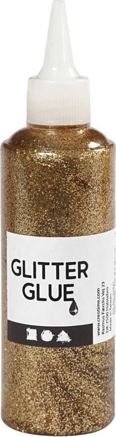 PacklinQ Glitterlijm. goud. 118 ml 1 fles