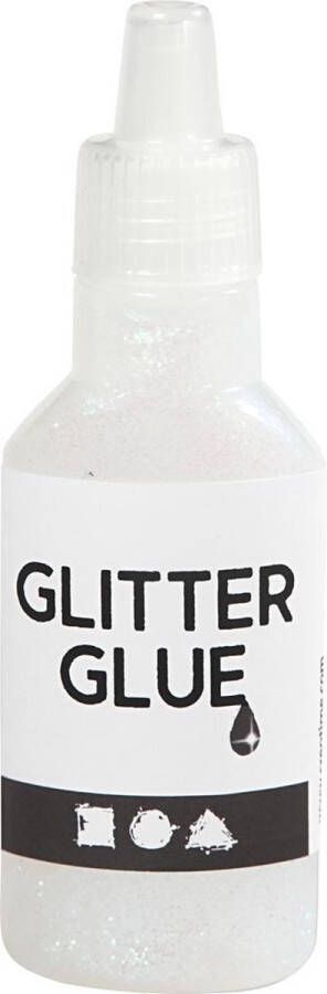 PacklinQ Glitterlijm. holografisch wit. 25 ml 1 fles