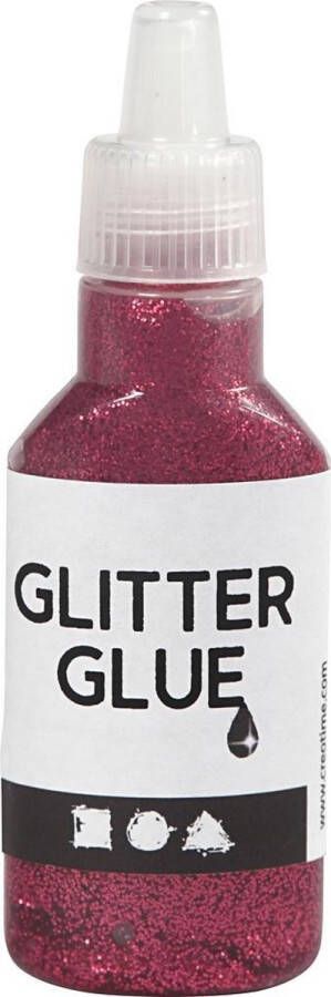 PacklinQ Glitterlijm. roze. 25 ml 1 fles
