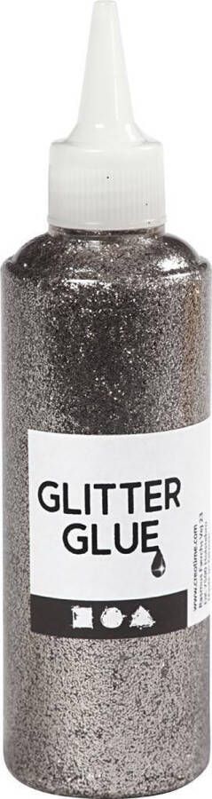 PacklinQ Glitterlijm. zilver. 118 ml 1 fles