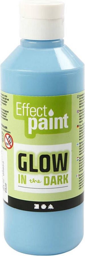 PacklinQ Glow in the dark. fluorescerende lichtblauw. 250 ml 1 fles