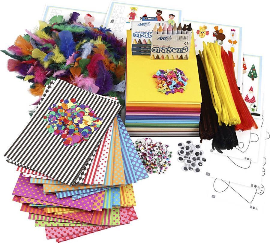 PacklinQ Grote creatieve verpakking van materialen en sjablonen kleuren 1set 1 set