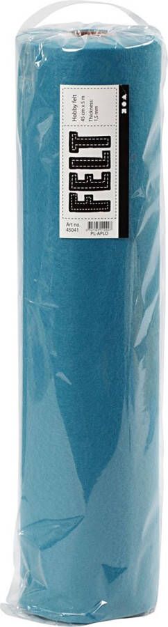 PacklinQ Hobbyvilt. turquoise. B: 45 cm. dikte 1.5 mm. 180-200 gr. 5 m 1 rol