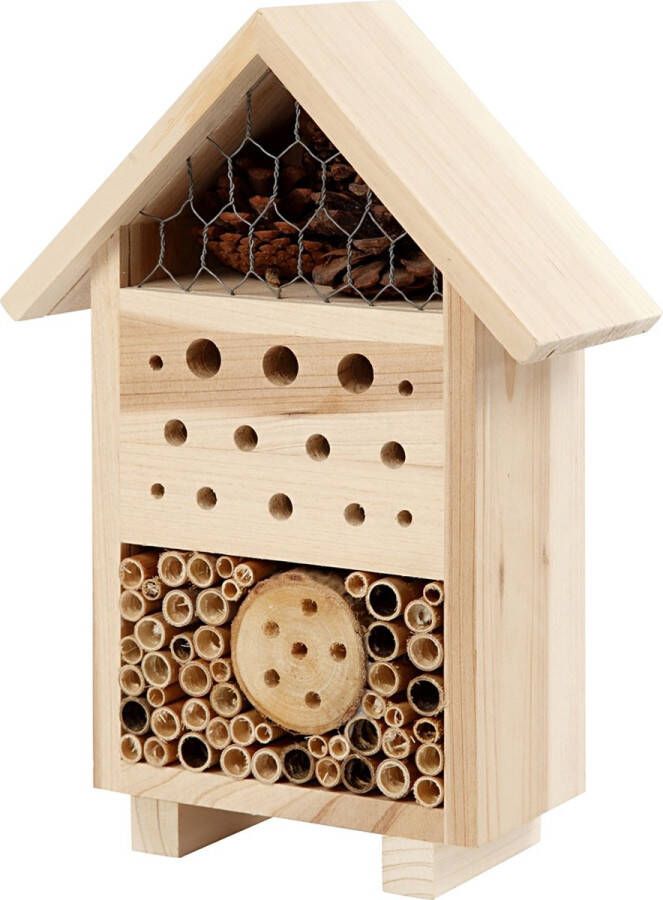 PacklinQ Insectenhotel. H 26.1 cm. diepte 9.2 cm. B 18.4 cm. 1 stuk