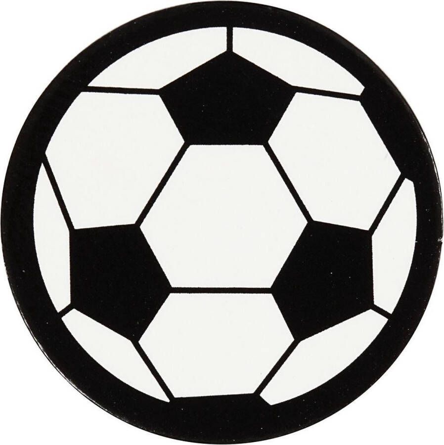 PacklinQ Label voetbal d 25 mm wit zwart 20 stuk 1 doos