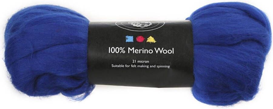 PacklinQ Merino wol dikte 21 my koningsblauw 100 gr 1 doos