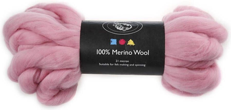 PacklinQ Merino Wol dikte 21 my lichtrood 100gr 1 doos