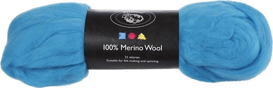 PacklinQ Merino wol. dikte 21 my. turquoise. 100 gr 1 doos
