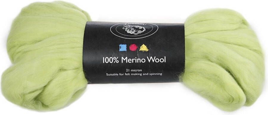 PacklinQ Merino wol. lime groen. dikte 21 my. 100 gr 1 doos