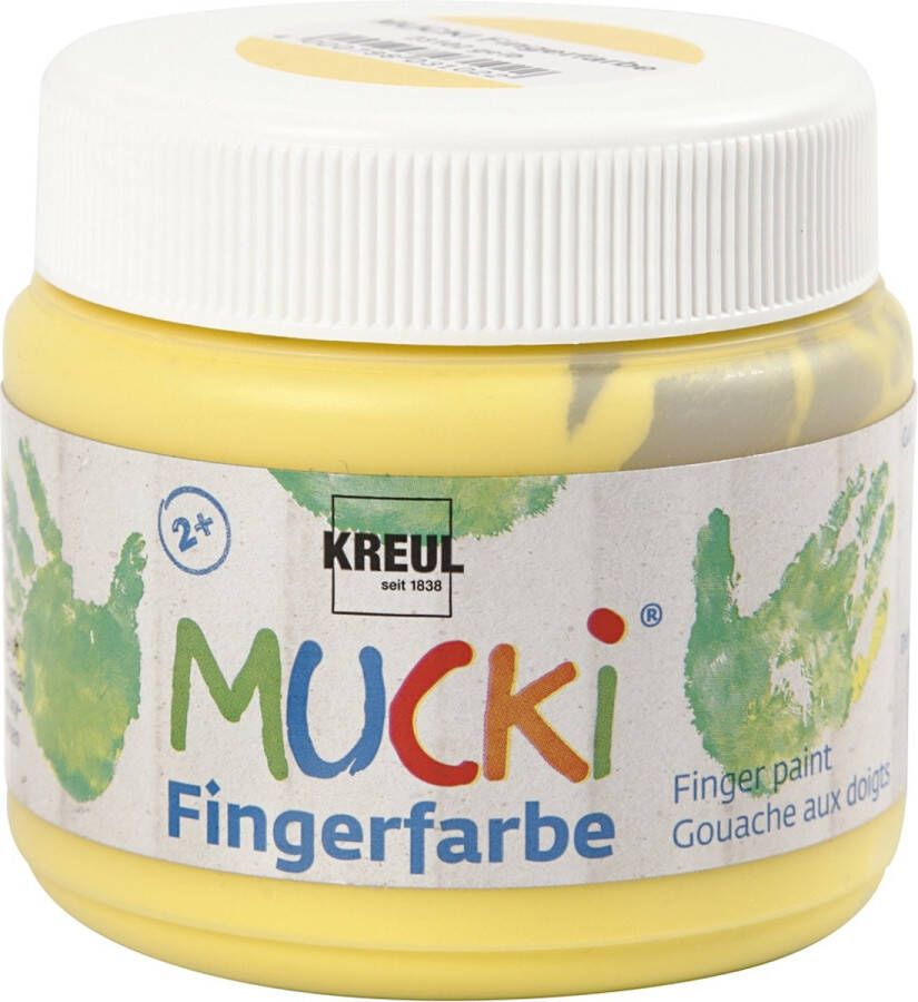 PacklinQ Mucki Vingerverf. geel. 150 ml 1 Doosje