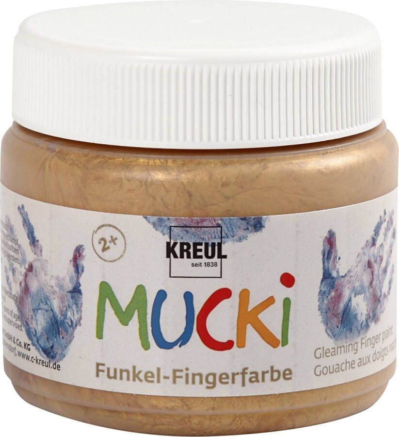 PacklinQ Mucki Vingerverf. goud metallic. 150 ml 1 Doosje