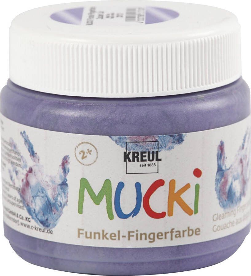 PacklinQ Mucki Vingerverf. metallic paars. 150 ml 1 Doosje