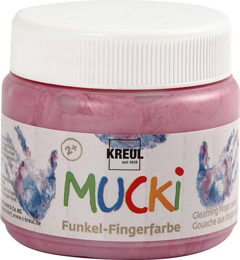 PacklinQ Mucki Vingerverf. metallic roze. 150 ml 1 Doosje