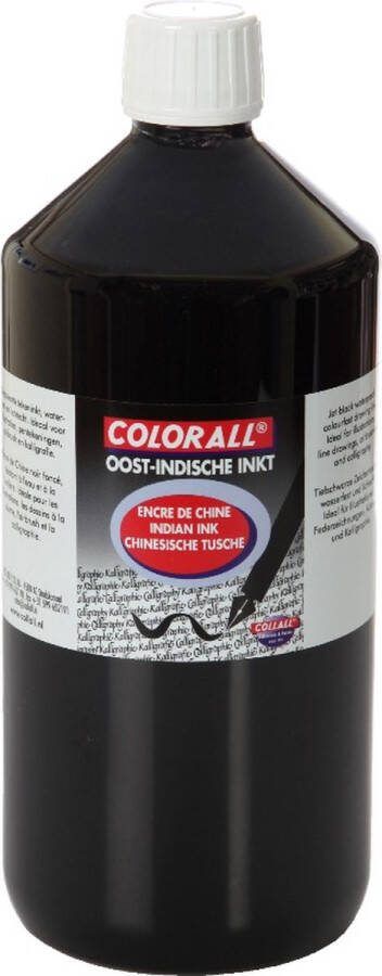 PacklinQ Oostindische inkt Zwart 1000ml in Fles (1 st.)