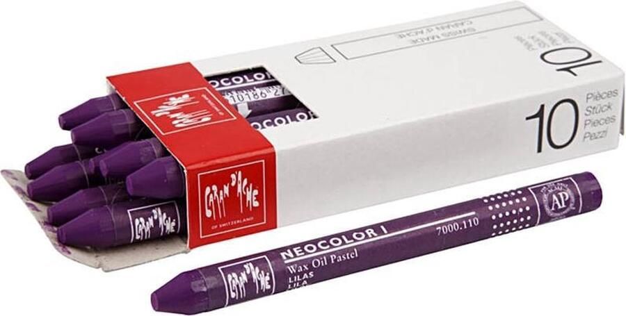 PacklinQ CARAN D ACHE Neocolor I L: 10 cm dikte 8 mm lilac (110) 10stuk 1 doos