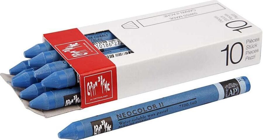 PacklinQ CARAN D ACHE Neocolor II L: 10 cm cobalt blue (160) 10stuk 1 doos