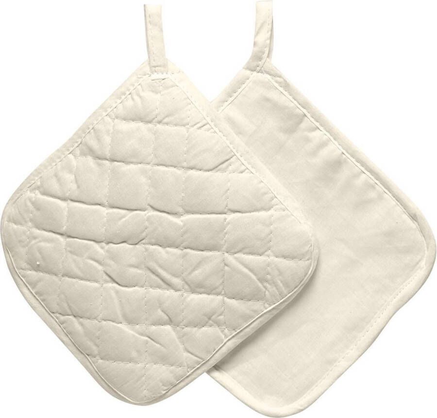 PacklinQ Pannenlappen afm 20x20 cm 115 gr licht naturel 4 stuk 1 doos
