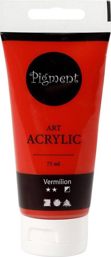 PacklinQ Pigment Art acrylverf. vermilion. semi-dekkend. 75 ml 1 fles