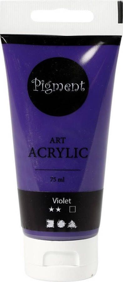 PacklinQ Pigment Art acrylverf. semi-glanzend. dekkend. violet. 75 ml 1 fles