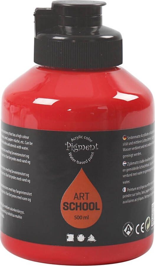 PacklinQ Pigment Art School. cadmium red. transparant. 500 ml 1 fles