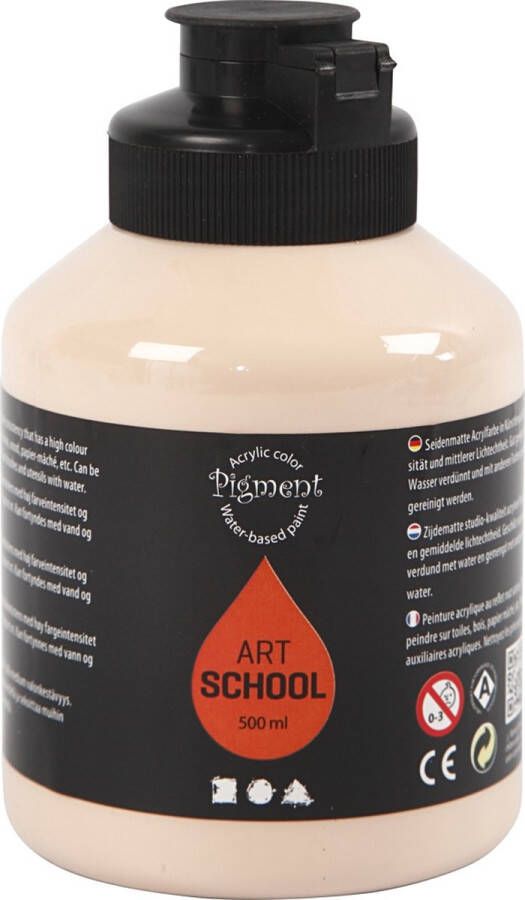 PacklinQ Pigment Art School. licht beige. dekkend. 500 ml 1 fles