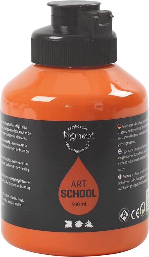 PacklinQ Pigment Art School. oranje. semi-transparant. 500 ml 1 fles