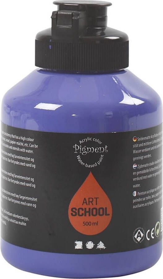 PacklinQ Pigment Art School. violet blue. semi-transparant. 500 ml 1 fles