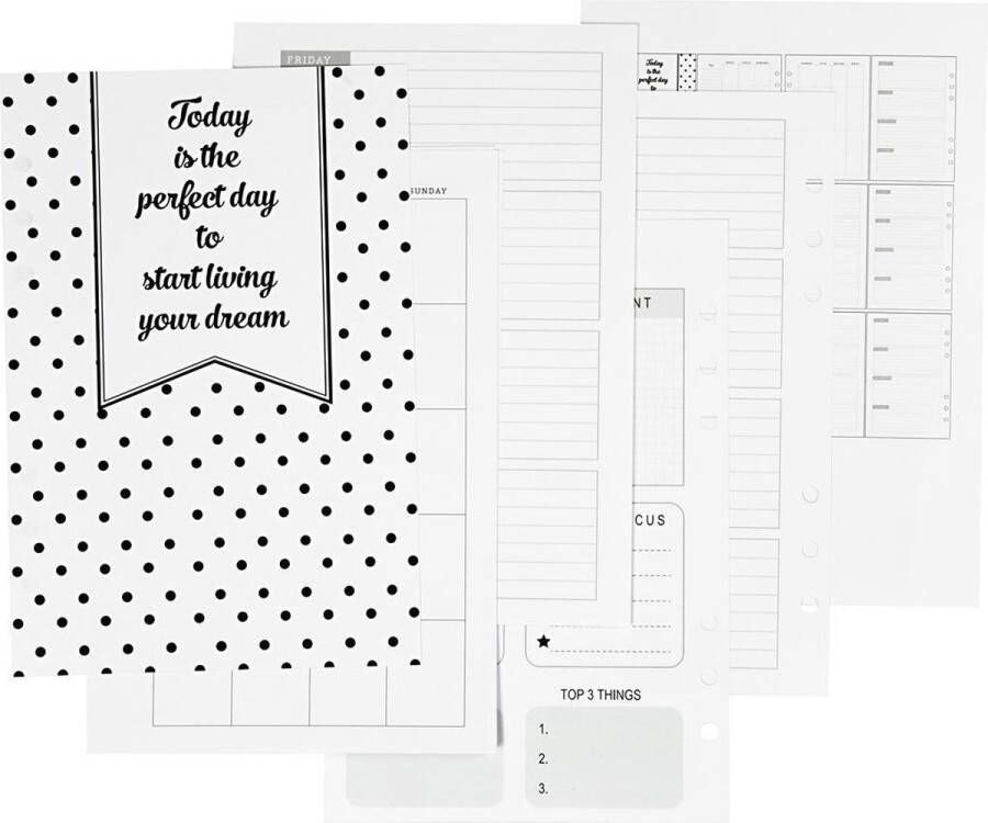 PacklinQ Planner Bulletjournal pagina's afm 142x210 mm 7 120 gr wit 1stuk 1 stuk
