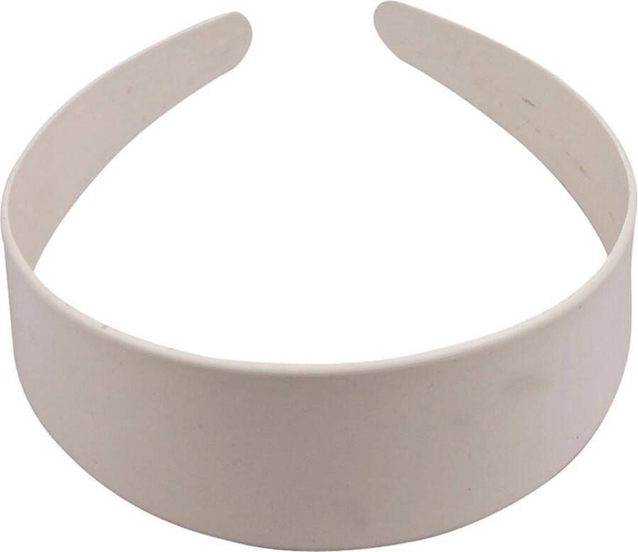 PacklinQ Plastic haarband. wit. B: 48 mm. 1 stuk