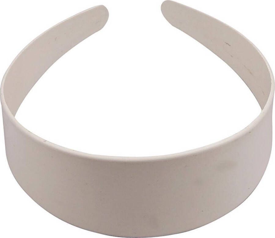 PacklinQ Plastic haarband. wit. B: 48 mm. 20 stuk 1 doos