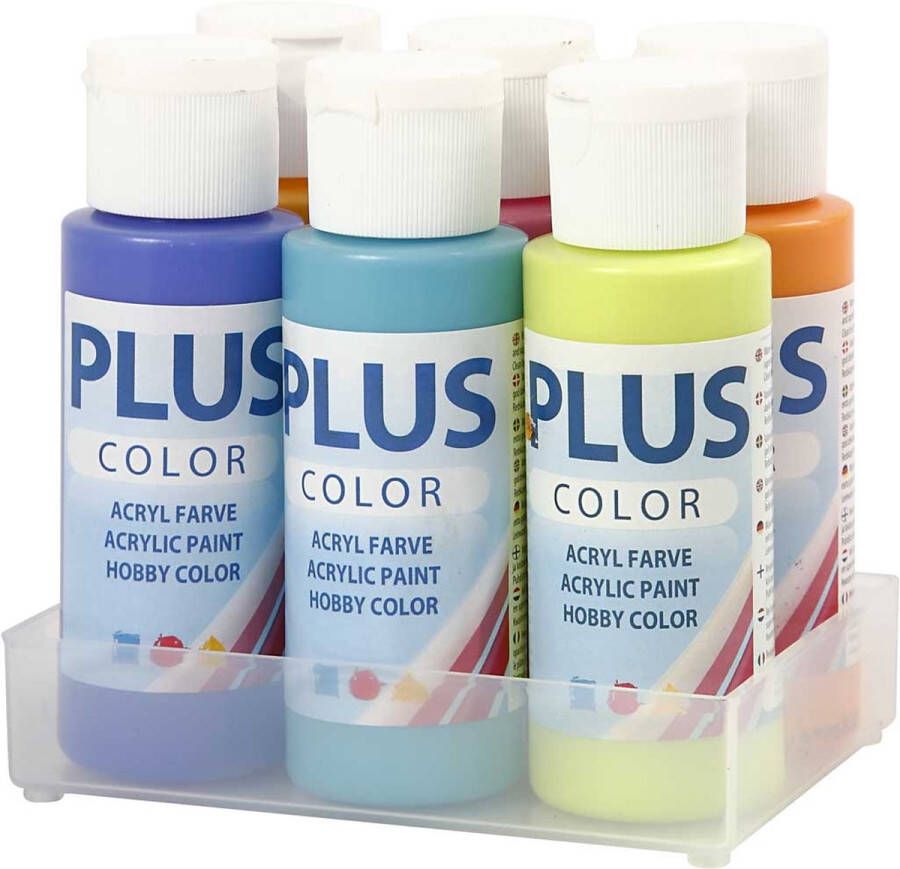 PacklinQ Plus Color acrylverf. kleurrijk. 6x60 ml 1 doos