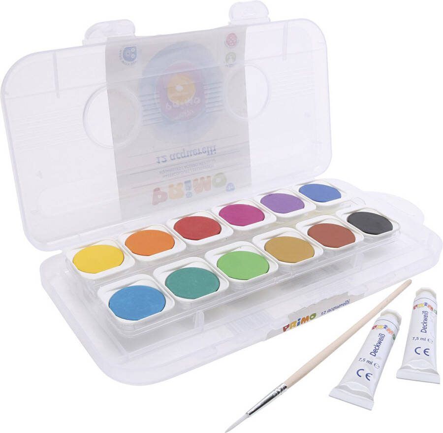 PacklinQ PRIMO Waterverf d 30 mm kleuren 12 stuk 1 doos