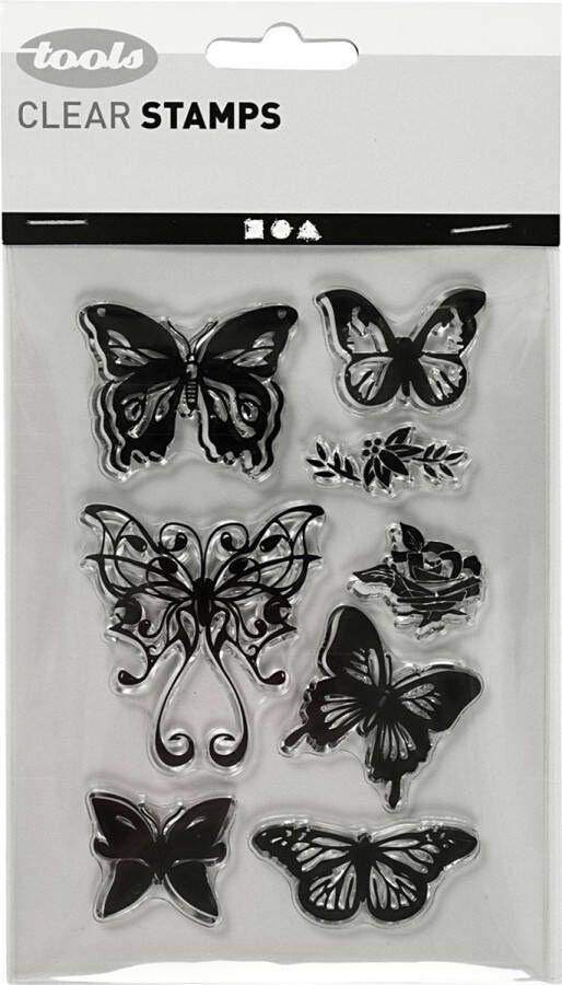 PacklinQ Silicone stempels. vlinders. 11x15.5 cm. 1 vel