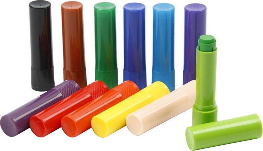PacklinQ Soft Color Stick 10 gr l: 8 cm diverse kleuren 12stuks