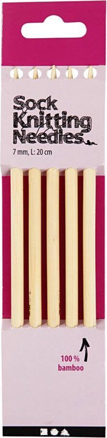 PacklinQ Sokken breinaalden L: 20 cm afm 7 mm 1set 1 set