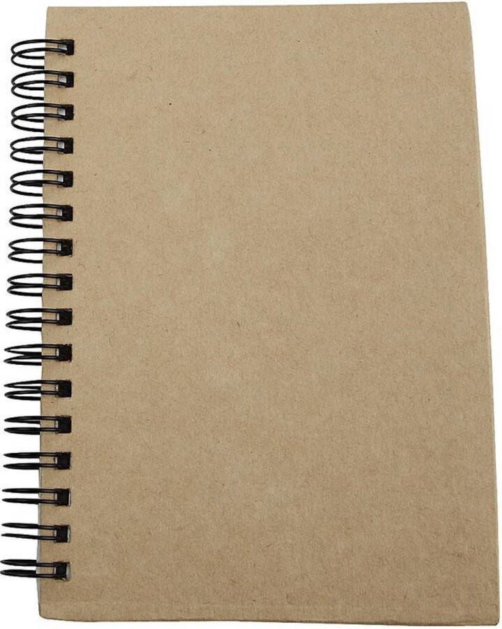 PacklinQ Spiraal gebonden notitieboek. bruin. A6. 60 gr. 1 stuk