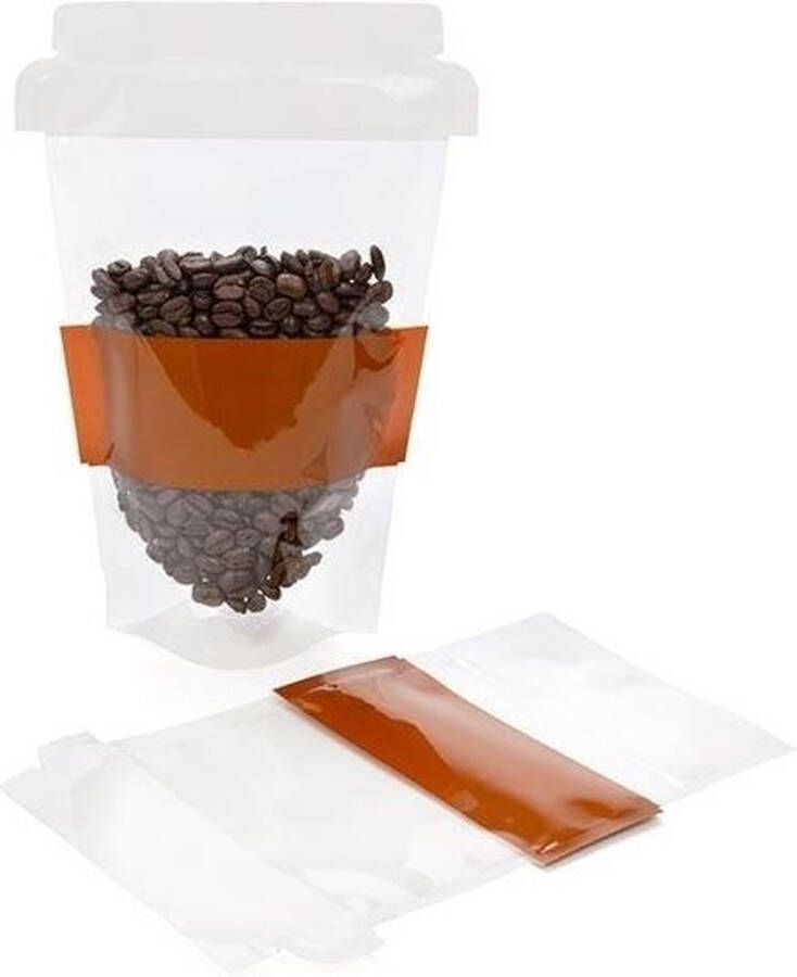 PacklinQ Stazakken koffiebeker 15.2x8.9x22.9cm (100 stuks)