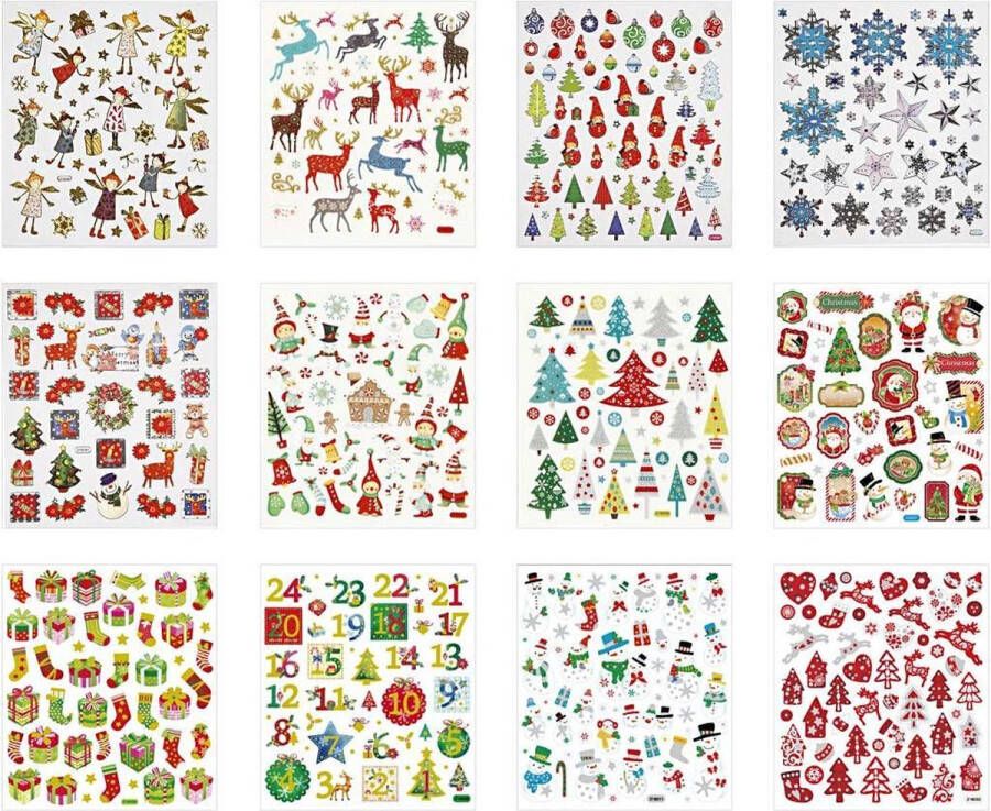 PacklinQ Stickerboek kerstmis 15x16 5 cm 12 vel 1 doos