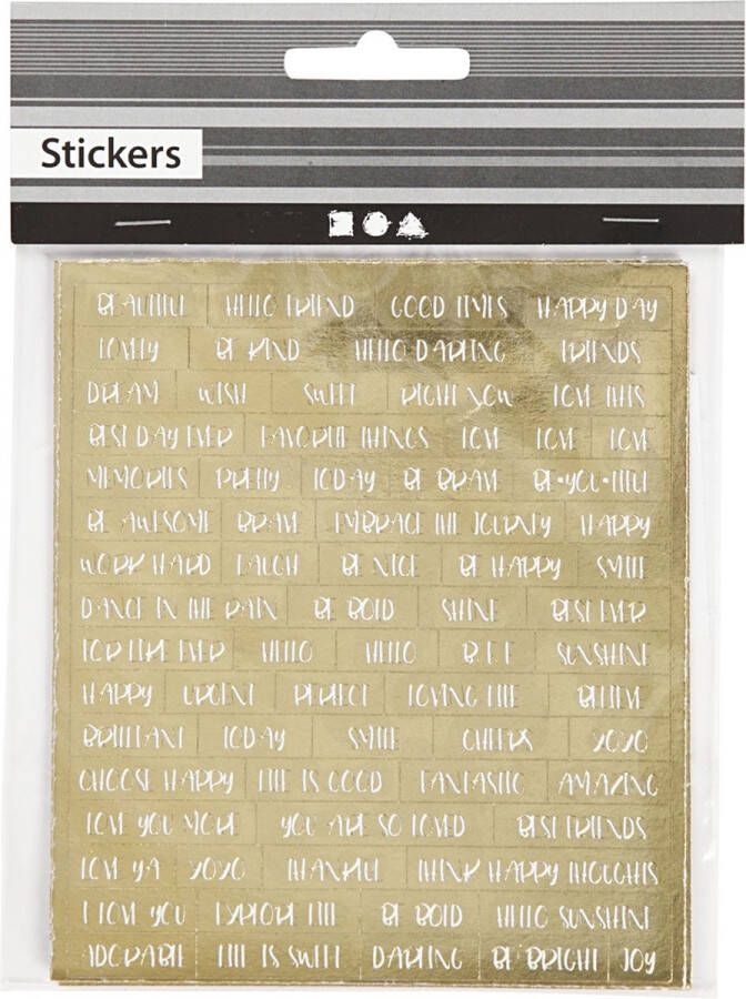 PacklinQ Stickers 10x11 5 cm goud 4 stuk 1 doos