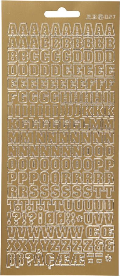 PacklinQ Stickers alfabet 10x23 cm goud 1 vel