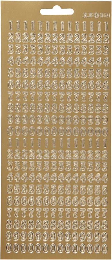 PacklinQ Stickers. cijfers. 10x23 cm. goud. 1 vel