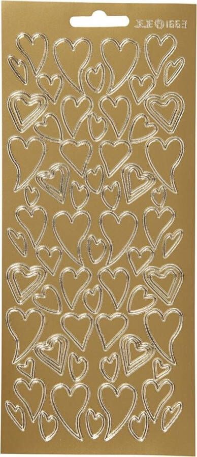 PacklinQ Stickers harten 10x23 cm goud 1 vel