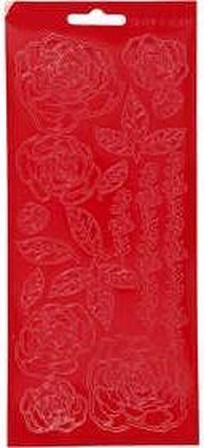 PacklinQ Stickers rozen 10x23 cm rood 1 vel